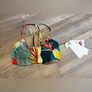 CALIA bikini top XS floral print new with tags